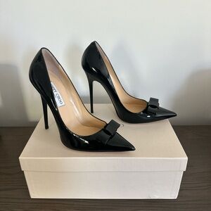 Brand new black bow tie Jimmy Choo heels